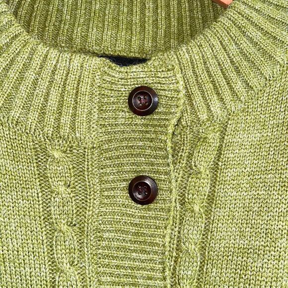 Kancy Kole Womens Cable Knit Cardigan Sweater - Green, Size XL - Picture 6 of 9